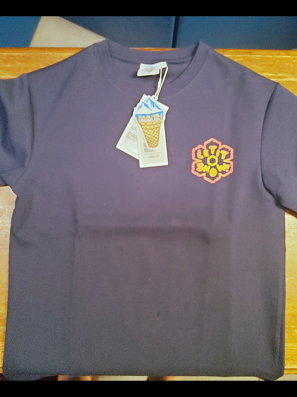 Mens Small Snowday Tee In Navy